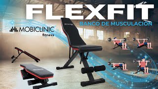 Banco de musculación Flexfit  ¡Ejercita todo tu cuerpo [upl. by Muldon603]