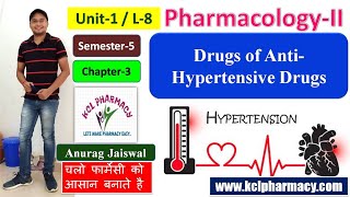 Explanation of Drugs of Anti hypertensive Drugs  L8 Ch3 Unit1  PharmacologyII 5th Sem [upl. by Chaworth867]