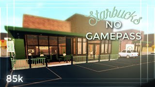 BLOXBURG STARBUCKS NO GAMEPASS II 85k Tour  Speedbuild [upl. by Malsi]