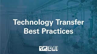 Technology Transfer Best Practices [upl. by Eilrebmik]