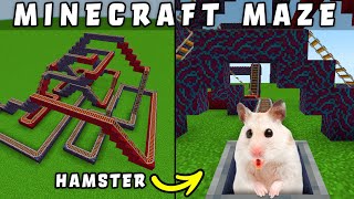 Hamster Maze in Minecraft  Roller Coaster with 125 blocks [upl. by Adnwahsor135]