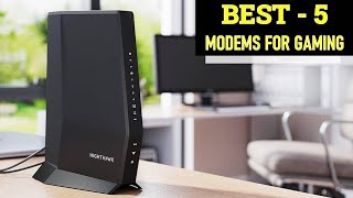 TOP 5 Best Modems for Gaming in 2025 [upl. by Ahsauqram]