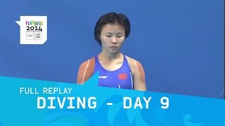 Diving  Day 9 Womens 3m springboard Final  Full Replay  Nanjing 2014 Youth Olympic Games [upl. by Utas]