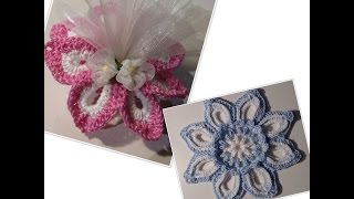 BOMBONIERA FIORE ALLUNCINETTO TUTORIAL  CROCHET [upl. by Aes]