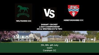 Wiltshire 1st XI vs Herefordshire CCC Durant Cricket NCCA Championship Day 1 of 3 [upl. by Anawqahs]