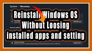 Reinstall Windows OS without losing Apps and Settings  Repair windows OS easily [upl. by Corinne]