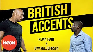 The Rock amp Kevin Hart Try Their Best British Accents amp Slang  TheHookOfficial [upl. by Keelby281]