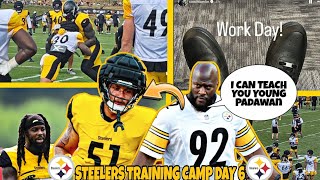 Fights Herbig Training With James Harrison  More Steelers Training Camp News [upl. by Champagne]