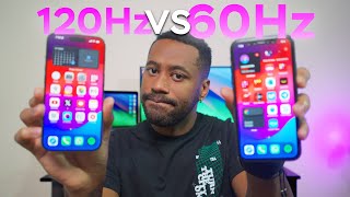 iPhone 15 PRO vs iPhone 15  60 Hz vs 120 Hz La polémica [upl. by Latreese]