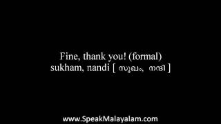 Learn the Malayalam Language  some Responses to Greetings [upl. by Carling]