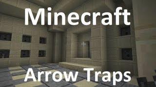 Minecraft  How to make Arrow Traps  Demonstration [upl. by Merralee134]