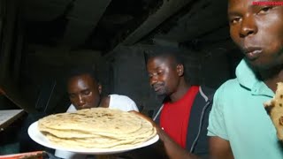 Eating Marahagwe and chapati Kenyas commonest street food [upl. by Mazonson]