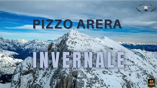 PIZZO ARERA INVERNALE 4K HDR IN VOLO RIFUGIO CAPANNA 2000 [upl. by Esiocnarf341]