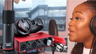 Focusrite Scarlett 2i2 Studio Setup amp Demo For Singing  Kristin Ini [upl. by Adnamahs]