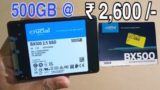 Unboxing Crucial BX500 SSD  Best 500GB SSD Under 3000  Amazon n Flipkart Sale🔥 [upl. by Battista760]