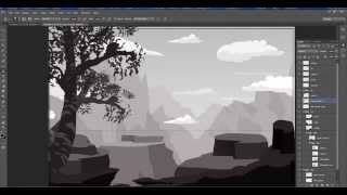 Stylized Environment Painting Demo1with Phil Dimitriadis [upl. by Herriott]