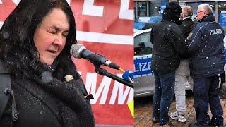 Freiberg  Rednerin auf dem Obermarkt attackiert 07022024 [upl. by Etnoed]