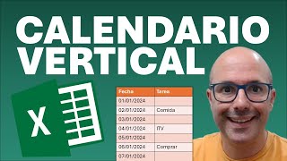 ✅ CALENDARIO VERTICAL EN excel [upl. by Atteragram]