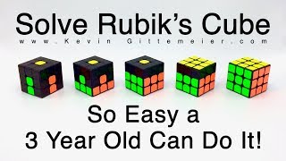 How To Solve Rubiks Cube So Easy A 3 Year Old Can Do It Full Tutorial [upl. by Nomaid]