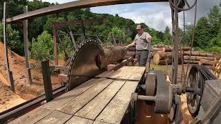 Sawing Pre Debarked Cherry [upl. by Neltiac650]