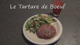 Recette de Gars Célibataire Le tartare de boeuf [upl. by Hanikehs61]