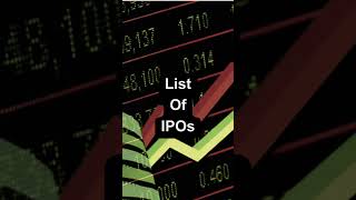 List of upcoming IPOs  Latest IPOs  Stock Market [upl. by Atlante]