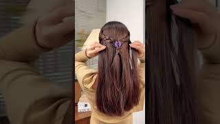 4 easy hairstyles for long hair women longhairhairstyle hairstyles shortsviral viralvideo [upl. by Bottali505]