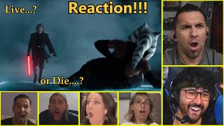 Anakin vs Ahsoka  Star Wars Ahsoka Episode 5 Reaction Compilation [upl. by Llehcear]