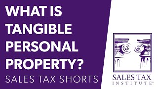 What is Tangible Personal Property  Sales Tax Shorts [upl. by Rufford57]