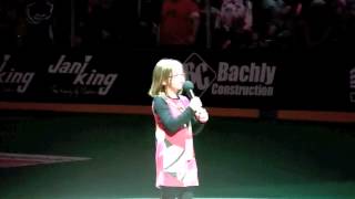 Isabelle Sings quotO Canadaquot at the Toronto Rock Game [upl. by Yddet]