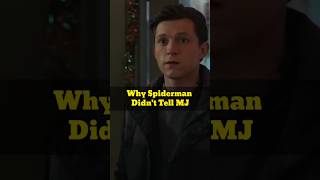 Why Spiderman Didnt Tell Mj  The Filmmaker  Spiderman No Way Home spidermannewgeneration [upl. by Anahtor]