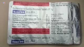 SaazDS Tablet  Sulfasalazine Tablets  Sulfasalazine 1g Tablet  Saaz DS Tablet Uses Side effects [upl. by Patsy]