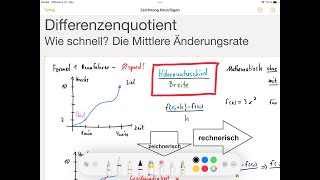 einfach erklärt – Differenzenquotient Mittlere Änderungsrate graphisch  rechnerisch mit Beispiel [upl. by Jamnes]