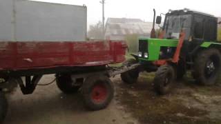 тракторбуксировка прицепа  tractortowage of trailer [upl. by Lampert838]