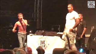 Dutch rapper Lil Kleine hires bodyguard to save him from beer showers [upl. by Siuqcram]