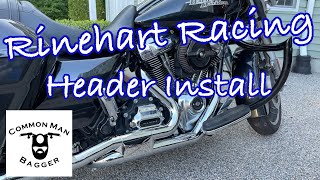 Rinehart Racing Slimeline Duals Header Install 1000452 2017 and up Harley Touring [upl. by Einnaj]