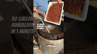 30 Gallon Jambalaya in 1 minute short jambalaya [upl. by Arlo804]