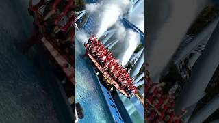 Roller coaster splashdowns are so satisfying to watch 💦 rollercoaster splash [upl. by Sawyere]