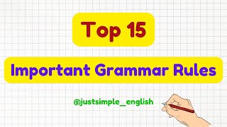 Boost Your English Learn the Top 15 Grammar Rules Now [upl. by Phoebe]