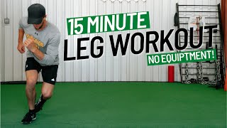 15 min Leg Workout For Athletes Conditioning  Follow Along [upl. by Romain]