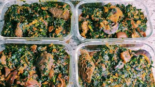 How To Make Edikaikong Soup Nigerian Vegetable Soup With Ugu And Water Leaf [upl. by Ecirual]