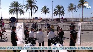 Fête du 2 roues et de la sécurité routière 2022 à Menton [upl. by Linnet]