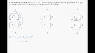 Bestimmung des Ersatzwiderstandes einer gemischten Reihen amp Parallelschaltung oder Brückenschaltung [upl. by Solegna]