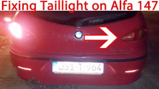 Fixing Malfunctioning Taillight on Alfa Romeo 147 [upl. by Novets]