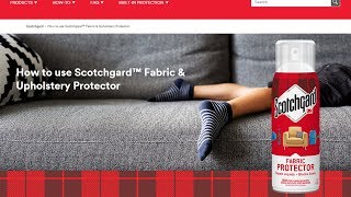 USING SCOTCHGARD FABRIC PROTECTOR  UPHOLSTERY CLEANING [upl. by Lledyl564]