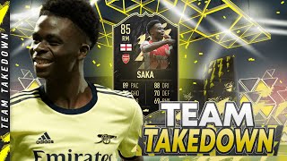 Featured TOTW Bukayo Saka Team Takedown [upl. by Etteyafal995]