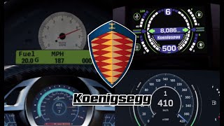 FH5 All Koenigsegg Cars Acceleration Battle 0500 kmh [upl. by Ozzie]