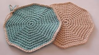 Crochet Octagon Coaster [upl. by Hamilton473]