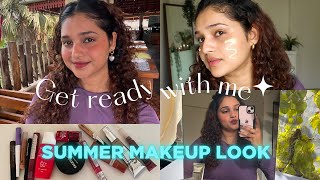 GRWM  No Foundation Easy Summer Makeup Look  Summer sweat proof makeup essentials  Shruti Amin [upl. by Partan]