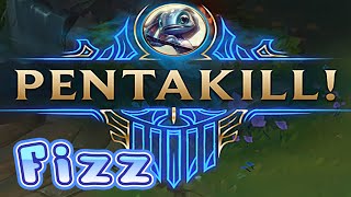 Fizz PENTAKILL League of Legends Lol URF Complete Game [upl. by Kristy]